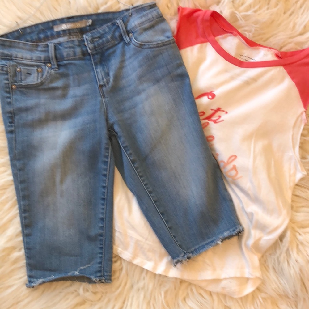 Girls Denim Tractr Shorts Sz 12